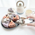 ラスト1点【ハイネのおままごとシリーズ】おばけマシュマロのブラックチョコケーキ／スパイダーの紫芋ケーキ／ジャックオーランタンのかぼちゃケーキ　3点セット|ごっこ遊び|知育おもちゃ|3歳〜ギフトにも🎁