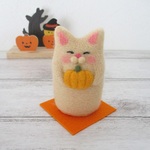 羊毛フェルト ハロウィン猫