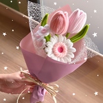 【花屋のモールフラワー】大人のミニピンクブーケ💐