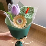 【花屋のモールフラワー】大人のミニグリーンブーケ💐