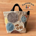 tuttifun＊earthcolor canvas tote     A148