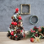 '25 クリスマス りんごと松ぼっくりと木の実たっぷりツリー★29cm