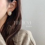 [ミルティ] 淡色　ラテカラー　小ぶり　マット　シンプル　カジュアル　アクセサリー　耳飾り