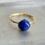 ラピスラズリ スターラウンドカット8mm  /リング /k14gf  シルバー  ピンクゴールド 