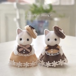 シルバニア 赤ちゃん用 ブラウン系統 クラシカルカフェドレス ♡2着セット♡