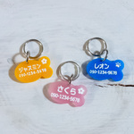 迷子札 C⋈ オーダーメイド　アクリル　魚型ミニサイズ