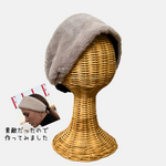 【ふわふわラビットファー】ターバン グレー　もこもことした質感でおしゃれで暖か！