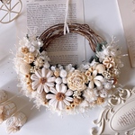 雪降る森のクリスマスリース〜ハーフリース②　　　　　　　　　　　　　　　　　