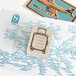 書き込めるスーツケースのはんこ［30×40mm］