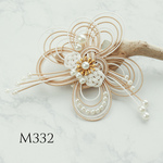 水引髪飾り　白金銀　着物の髪飾り　クリップタイプ　和装髪飾り　M332