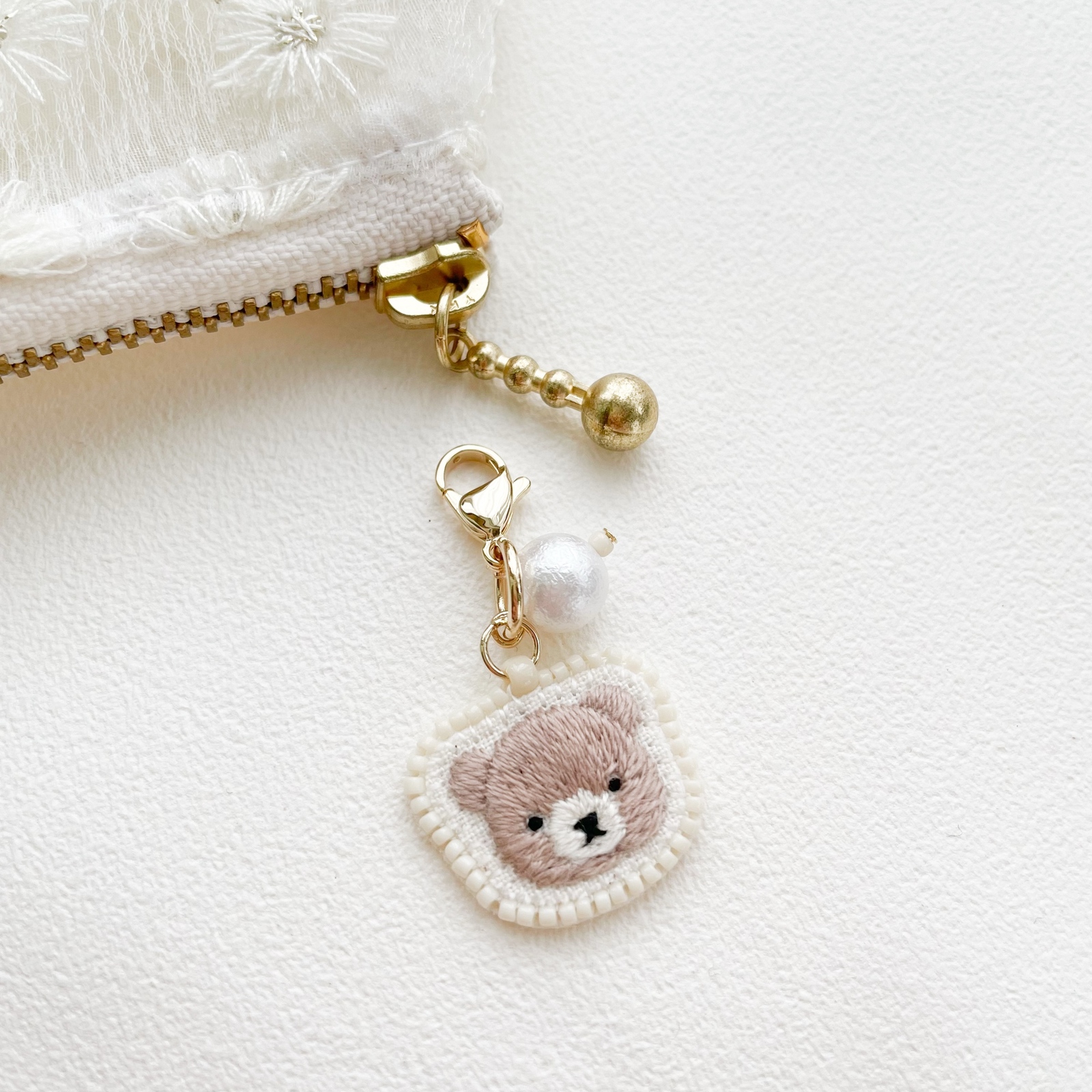 No.837【10ペア】 星花 コットンパール ハンドメイド ピアス イヤリング 最大700円OFFクーポンコットンパール 入り