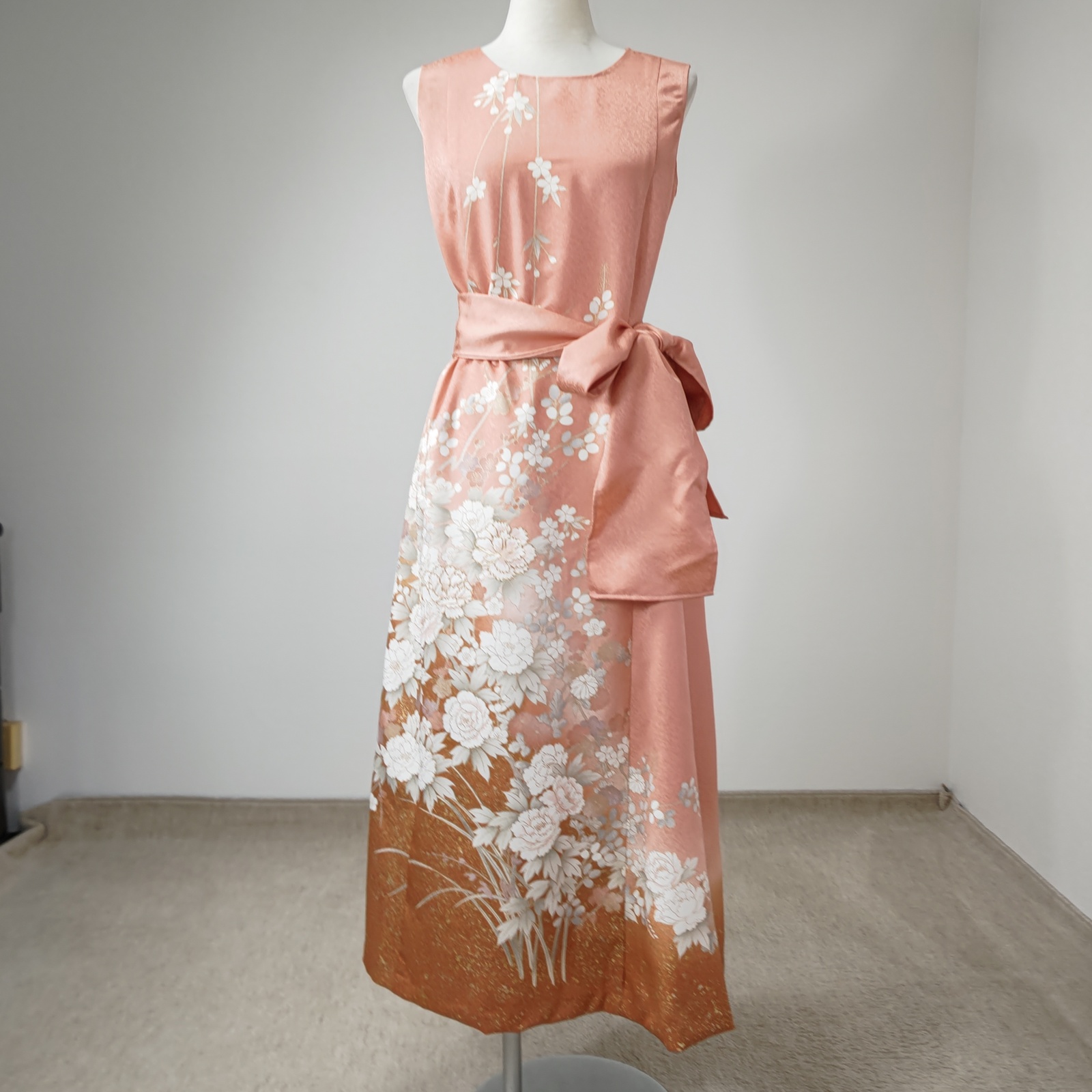 zunezune 訪問着 巻きドレス ノースリーブ ストール付 ピンク zunezune 訪問着 巻きドレス ノースリーブ ストール付 ピンク