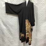 【黒留袖・120㎝ロングカーディガン・着物リメイク】