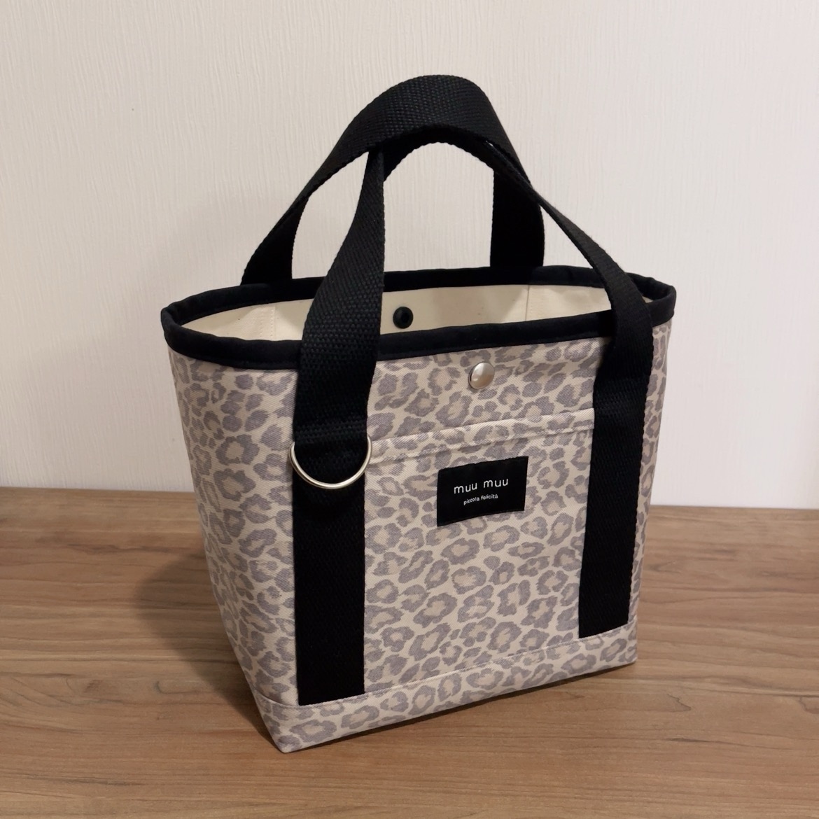 8号帆布レオパード柄トートバッグハンドメイド | [Crescendindong] レディース バッグ 帆布 ヒョウ柄 トート