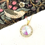 vintage クリスタルAB&ジョンキル ネックレス