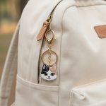 【猫を選べるキーホルダー】男性に人気のキーホルダータイプ！　猫飼いさんにプレゼント　ゆるリアル猫刺繍　飼い猫　ギフト　ゆるリアル　猫の日　父の日