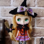 よしえ屋62[黒魔女のミニワンピ5点セット]ブライス アウトフィット Blythe
