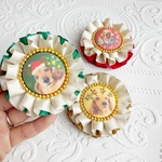 【クリスマスver.】 うちの子 うちの子グッズ うちの子キーホルダー 犬 ロゼット 猫 ハロウィン キーホルダー 名入れ 愛犬グッズ 愛犬 お散歩グッズ プレゼント クリスマス