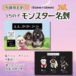 ＜３匹用＞★うちの子モンスター名刺　両面100枚