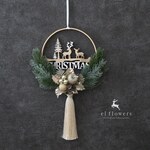 森のトナカイ☆ウッディフレームリース【受注制作】