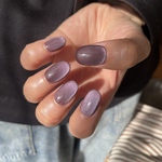𝒈𝒓𝒂𝒑𝒆🍇𝒔𝒑𝒂𝒓𝒌𝒍𝒊𝒏𝒈 𝘮𝘢𝘨𝘯𝘦𝘵 𝑐𝑜𝑙𝑜𝑟  / パープルネイル ネイルチップ 秋ネイル 冬ネイル うるうるネイル マグネットネイル ワンカラーネイル パープルカラー ぶどう
