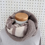 ＃30 ふわもこ　スヌード✳︎ブラウンチェック