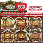 半額SELL☆コラージュシート　クリスマスマーケット　ハーフ　４枚