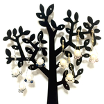 揺れるコットンパールとスワロフスキー