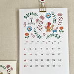 水彩イラストカレンダー2026 【A5・クリップ付き】