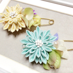 摘み細工のコサージュ🌸