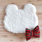 🌟new🌟ミニチュア クマ形ラグマット【シロクマ】