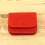 コンパクト 財布 RED 栃木レザー 本革 08