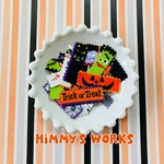 ハギレ布のファブリックシール -HALLOWEEN- 30枚セット色柄ランダム