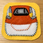 ハンドメイド  フェルト アップリケ こまち