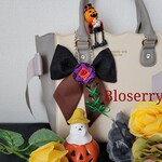 魔女のパンプキンタルトリボン　バッグチャーム