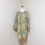 割烹着(アール・ヌーヴォー_ブルー)Ｌサイズ