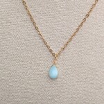 ラリマードロップひと粒ネックレス