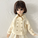 リカちゃん　コーデュロイピーコート　ショートコート　オフホワイト【受注】ブライス