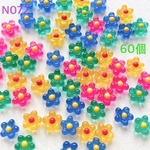 ネイルパーツ お花 フラワー クリアカラー ブルー グリーン デコパーツ レジン 素材 ネイルストーン