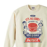 【sale3700円→2980円】【即納品】ハンバーガー＆BOY＆GIRL　トレーナーXL