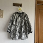 コットンの後ろリボンボリューム袖プルオーバー