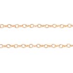 【1.5m】 4mm×5.5mm 線径1mm あずきチェーン 高品質 マットゴールド ネックレス　ピアスに・チェーンパーツ