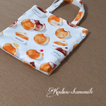 マチ付き四角いトートバッグ(スイートなドーナツ柄）