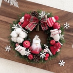小さなサンタのクリスマスリース(22cm)