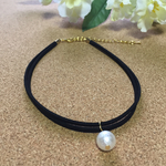 一粒エアーパールの2連チョーカー