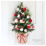 -Natural & Warm Christmas- 　〜毛糸の温もりを添えて〜　壁掛けできるナチュラルハンギングツリー〈限定1点〉　R&yCH153