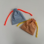 ⬜︎カラフル巾着袋□コップ袋　給食袋　2点セット　ギンガムチェック