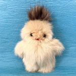 ぬいぐるみ　逆毛のペッペちゃん　ベージュ×マーブル　イエティ