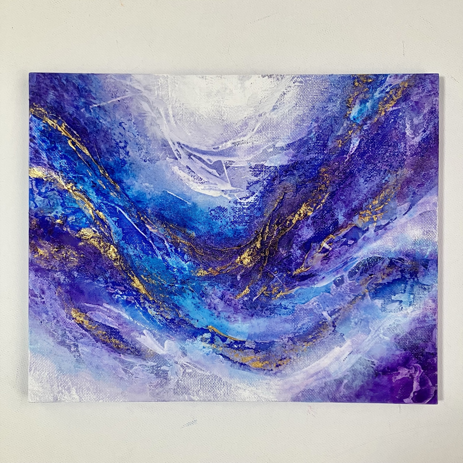 希望＊テクスチャーアート 絵画 原画 抽象画 青 - shop wishi