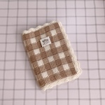 【A6口金なし】スカラップフリルの手帳カバー【ベージュ】